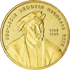 Coin, Poland, 2 Zlote, 2005, Warsaw, AU(55-58), Brass, KM:608