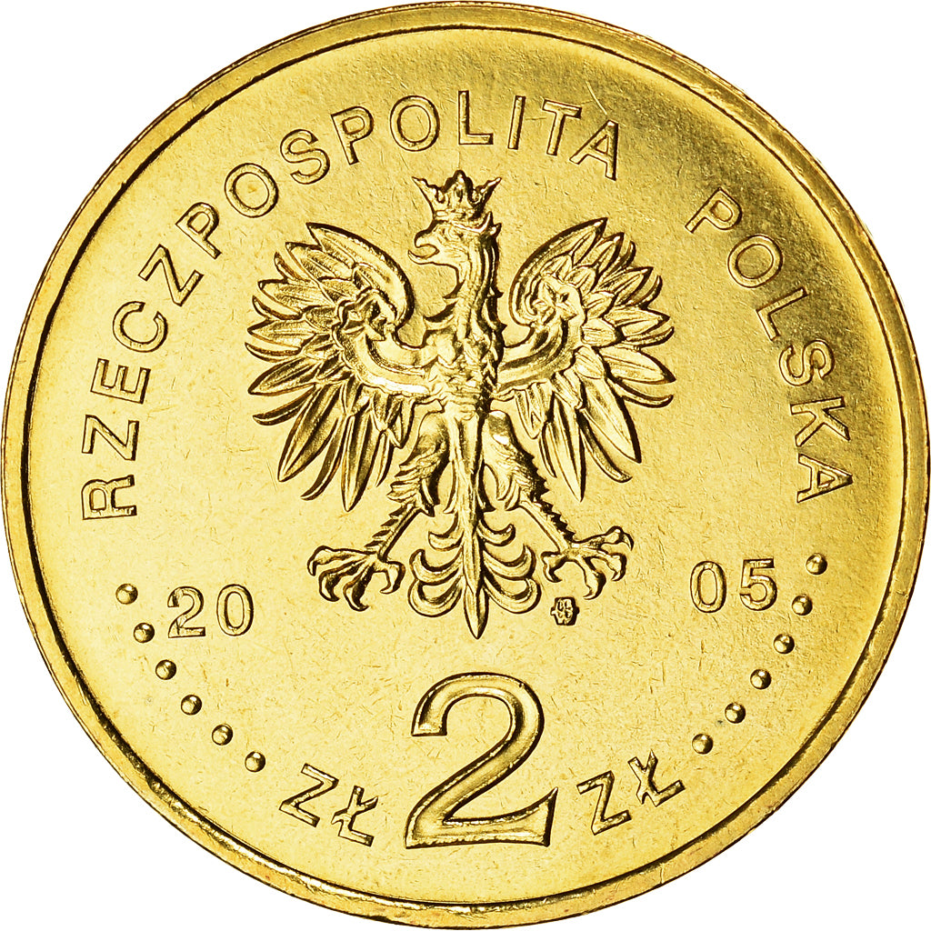 Moneta, Polska, 2 Zlote, 2005, Warsaw, MS(60-62), Mosiądz, KM:608