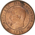 Moneta, Francja, Napoleon III, 10 Centimes, 1855, Paris, VF(20-25), Brązowy