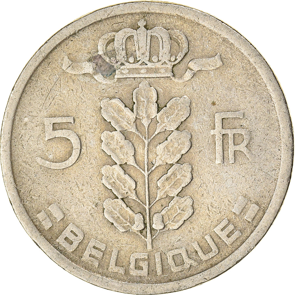Munten, België, 5 Francs, 5 Frank, 1949, FR+, Cupro-nikkel, KM:134.1