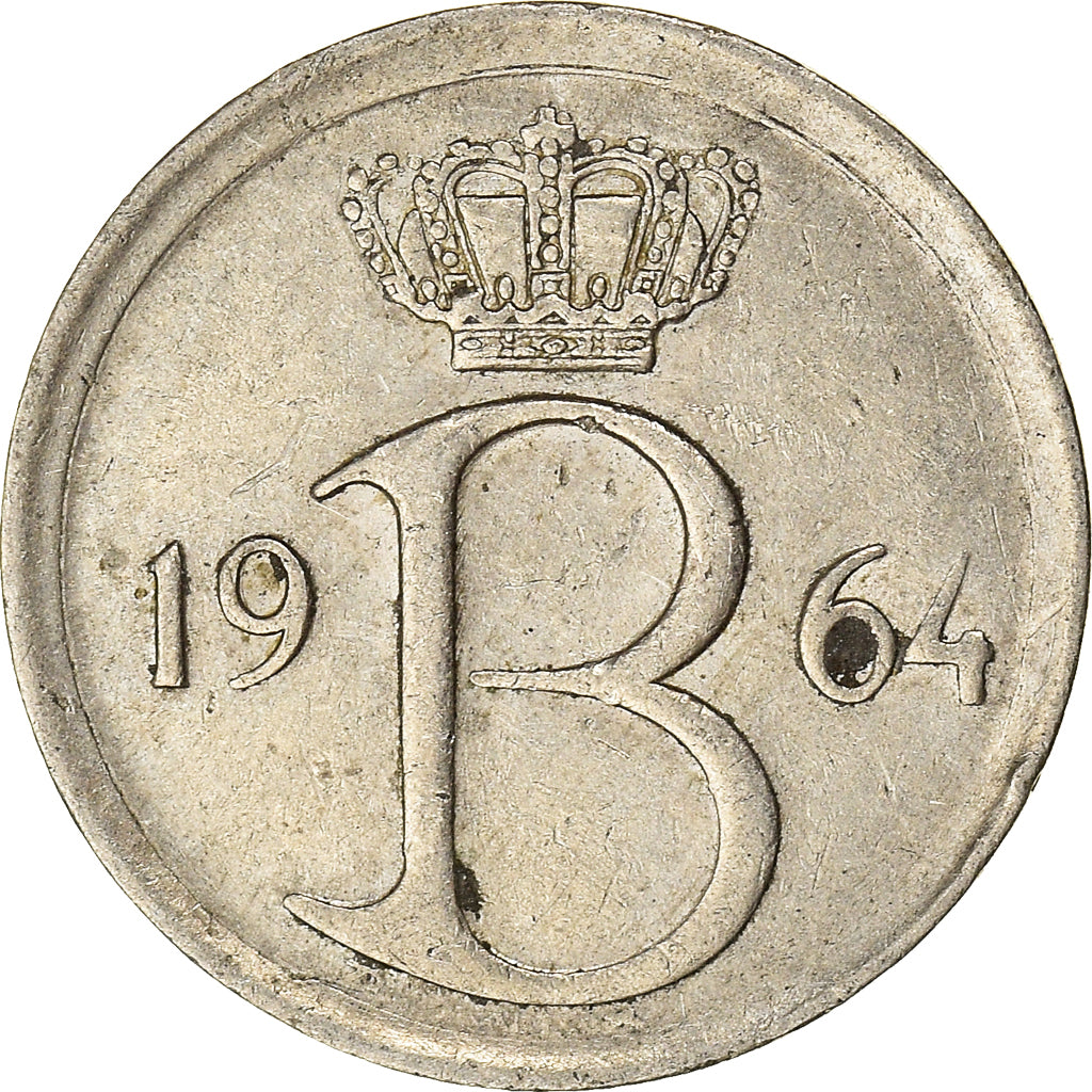 Coin, Belgium, 25 Centimes, 1964, Brussels, EF(40-45), Copper-nickel, KM:153.2