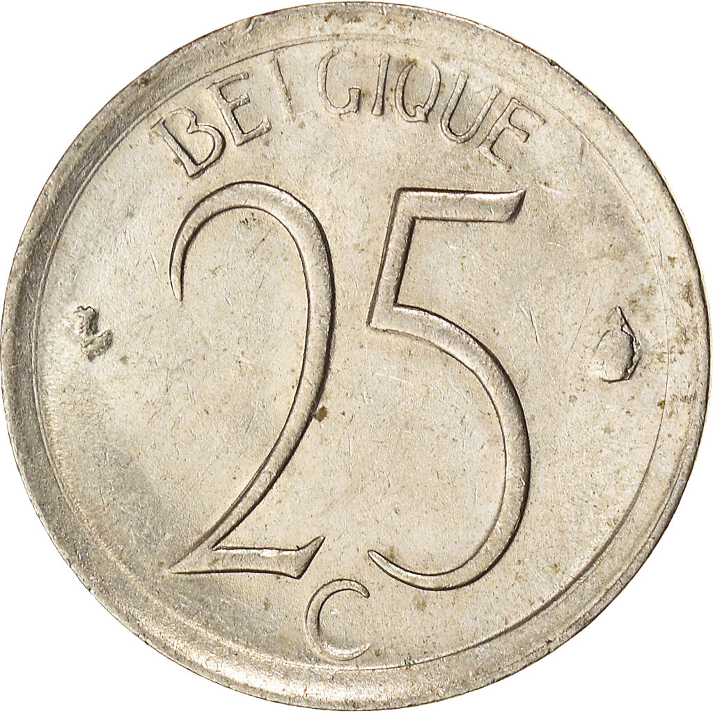 Coin, Belgium, 25 Centimes, 1966, Brussels, VF(30-35), Copper-nickel, KM:153.1