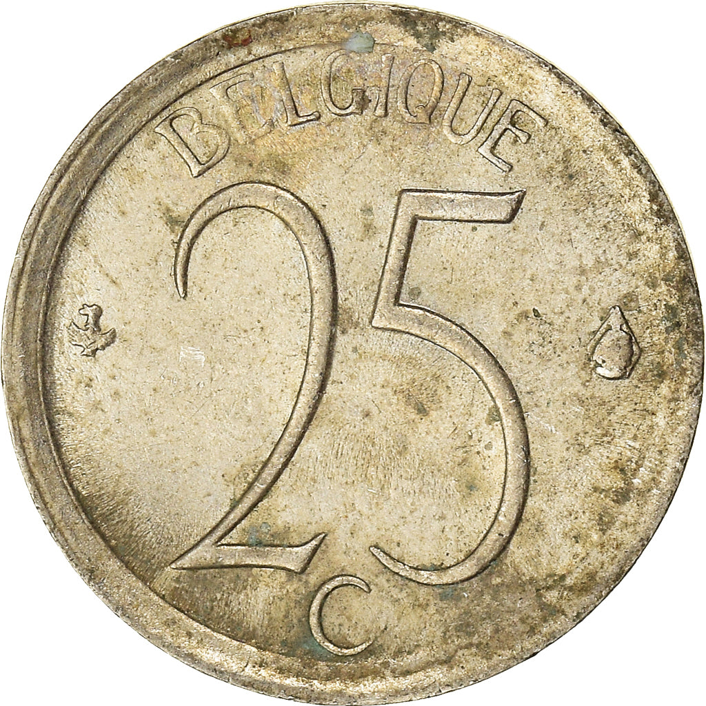 Monnaie, Belgique, 25 Centimes, 1975, Bruxelles, TB, Cupro-nickel, KM:153.1