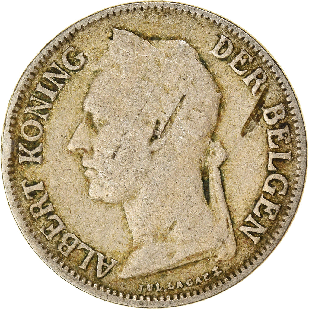 Coin, Belgian Congo, 50 Centimes, 1926, VF(20-25), Copper-nickel, KM:23