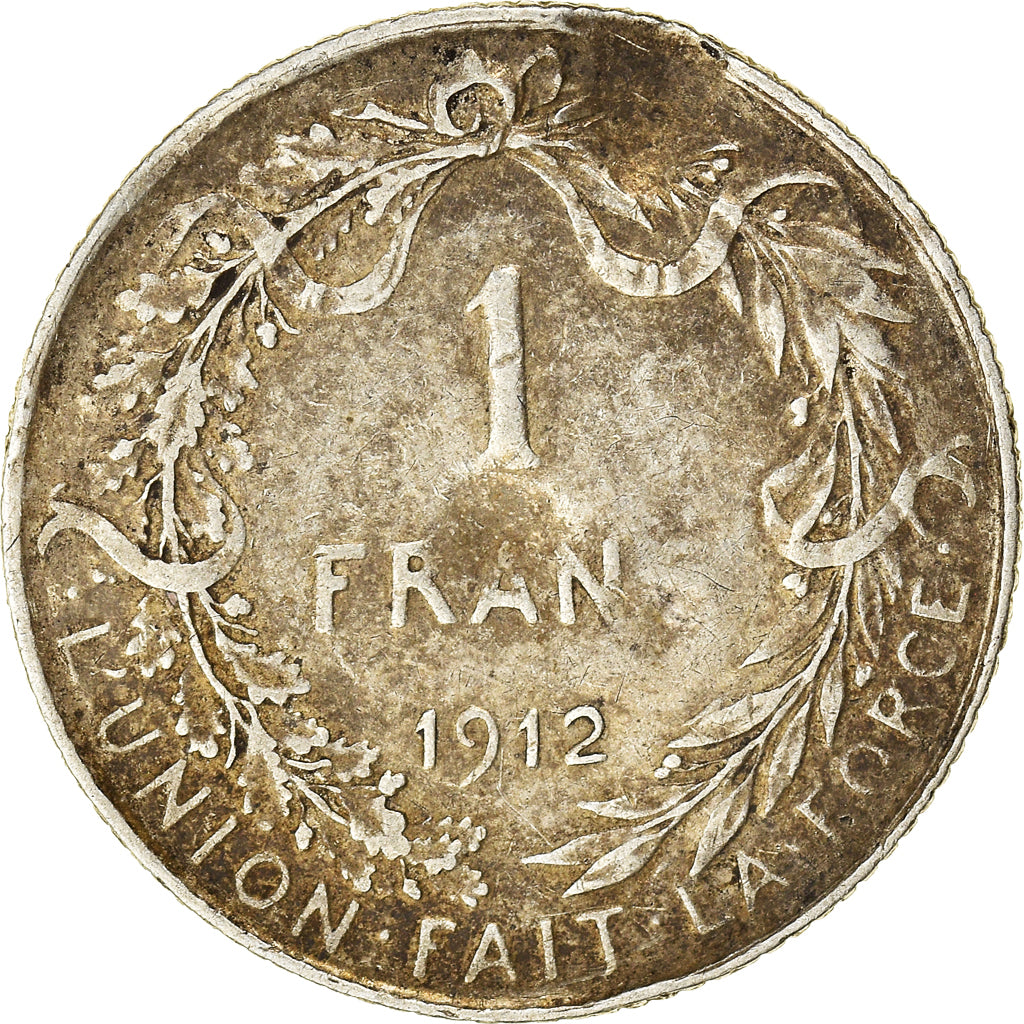 Coin, Belgium, Franc, 1912, VF(20-25), Silver, KM:72