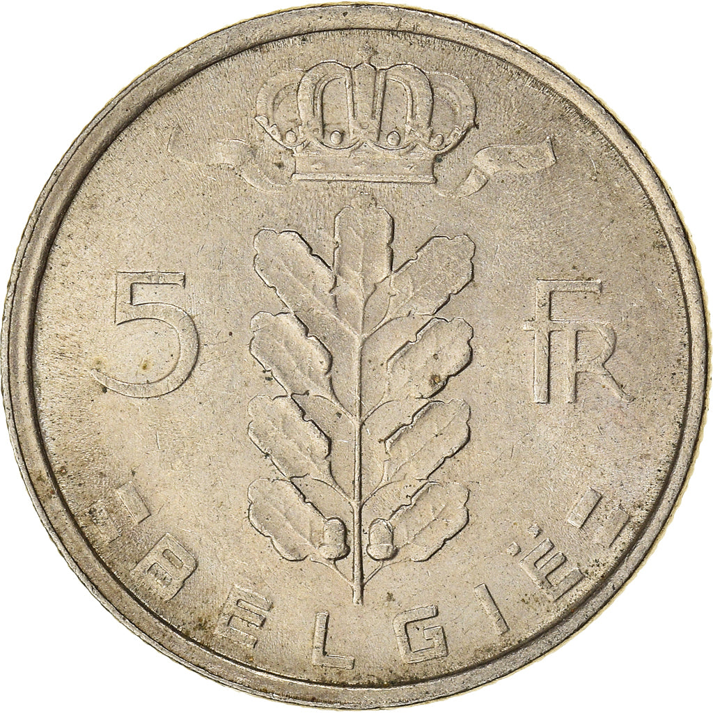 Coin, Belgium, 5 Francs, 5 Frank, 1974, EF(40-45), Copper-nickel, KM:135.1