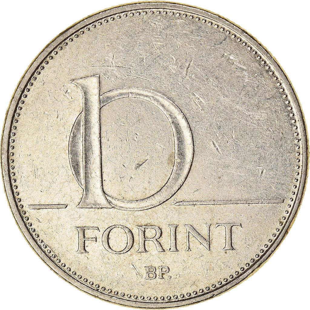 Moneda, Hungría, 10 Forint, 2006, Budapest, BC+, Cobre - níquel, KM:695