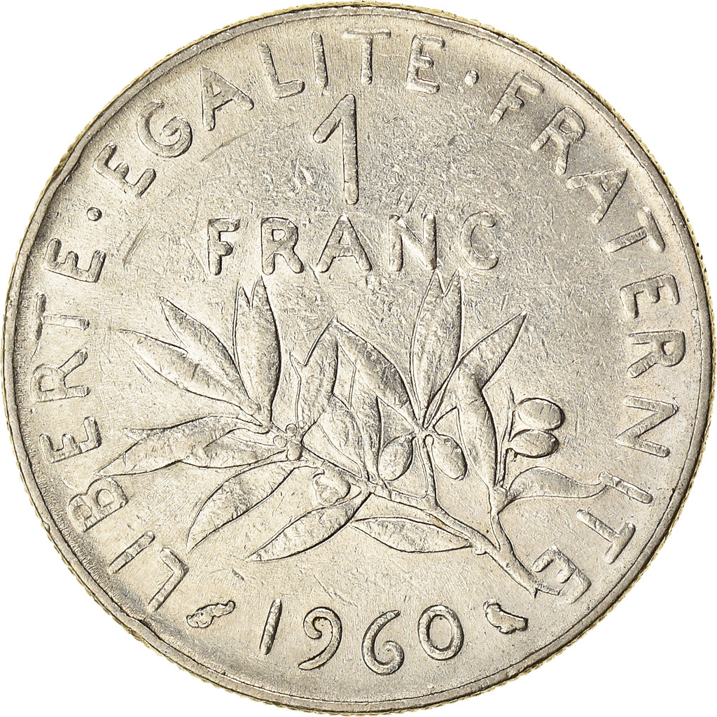 Coin, France, Semeuse, Franc, 1960, Paris, VF(30-35), Nickel, KM:925.2