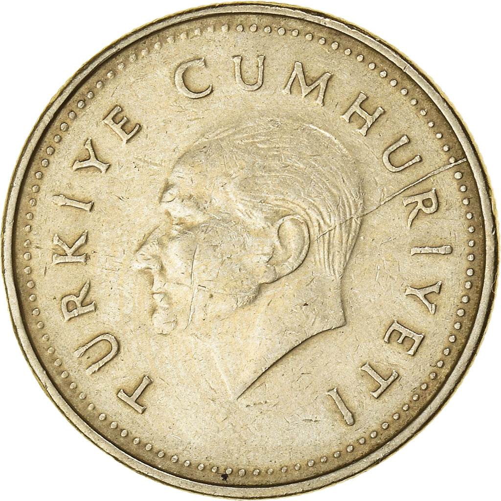 Moneta, Turcja, 1000 Lira, 1990, EF(40-45), Miedź-Nikiel-Cynk, KM:996