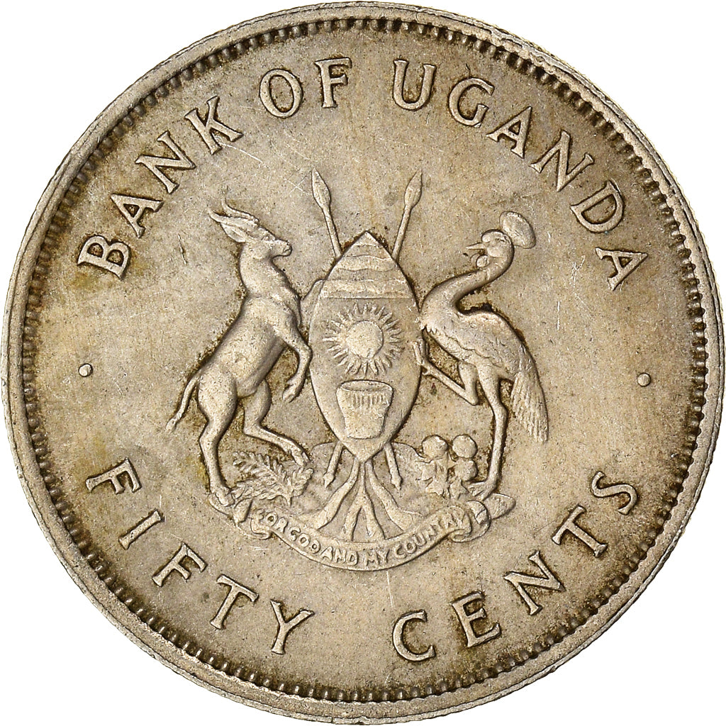 Monnaie, Ouganda, 50 Cents, 1966, TTB, Cupro-nickel, KM:4