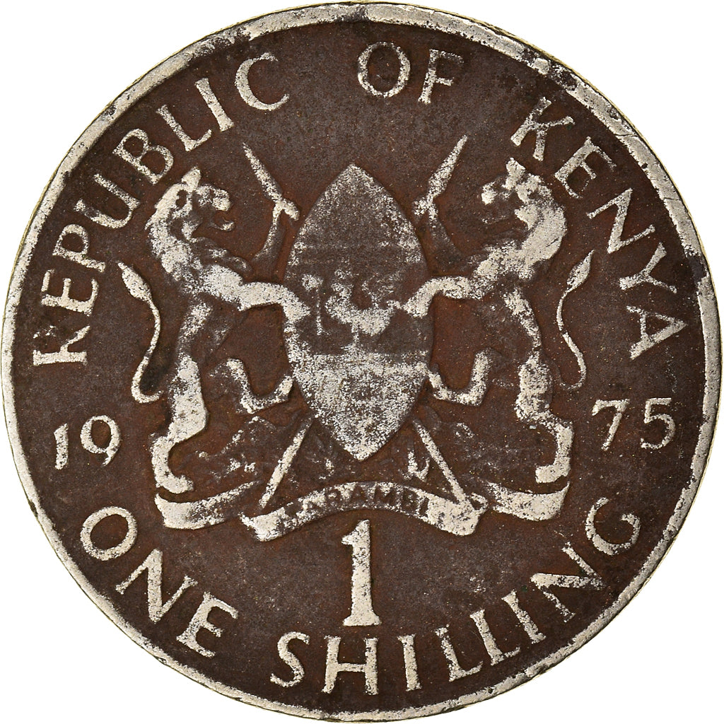 Munten, Kenia, Shilling, 1975, ZG+, Cupro-nikkel, KM:14