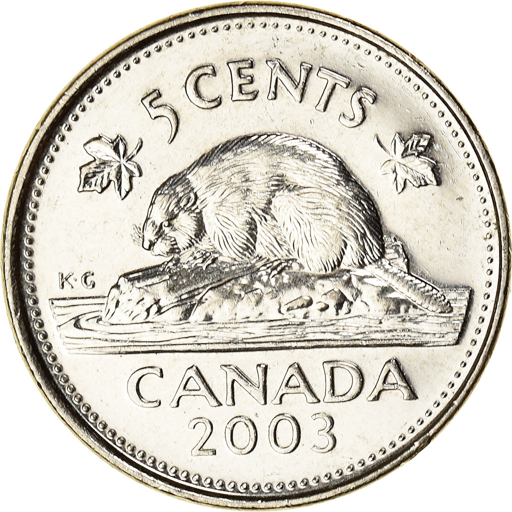 Coin, Canada, Elizabeth II, 5 Cents, 2003, Royal Canadian Mint, AU(55-58)