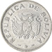 Moeda, Bolívia, 10 Centavos, 1987, AU(50-53), Aço Inoxidável, KM:202