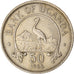 Coin, Uganda, 50 Cents, 1966, EF(40-45), Copper-nickel, KM:4