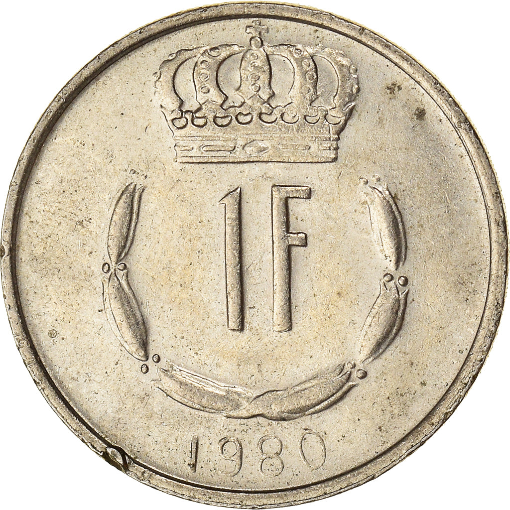 Moeda, Luxemburgo, Jean, Franc, 1980, VF(30-35), Cobre-níquel, KM:55