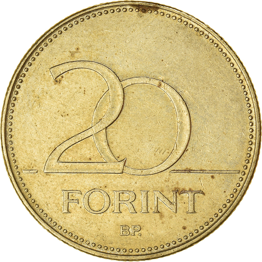 Coin, Hungary, 20 Forint, 2005, Budapest, VF(30-35), Nickel-brass, KM:696