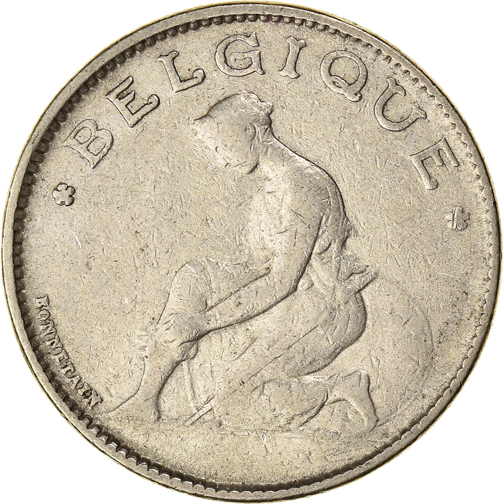 Moeda, Bélgica, Franc, 1923, EF(40-45), Níquel, KM:89