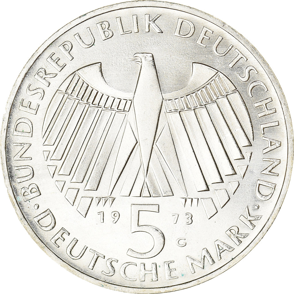 Coin, GERMANY - FEDERAL REPUBLIC, 5 Mark, 1973, Karlsruhe, Germany, MS(63)