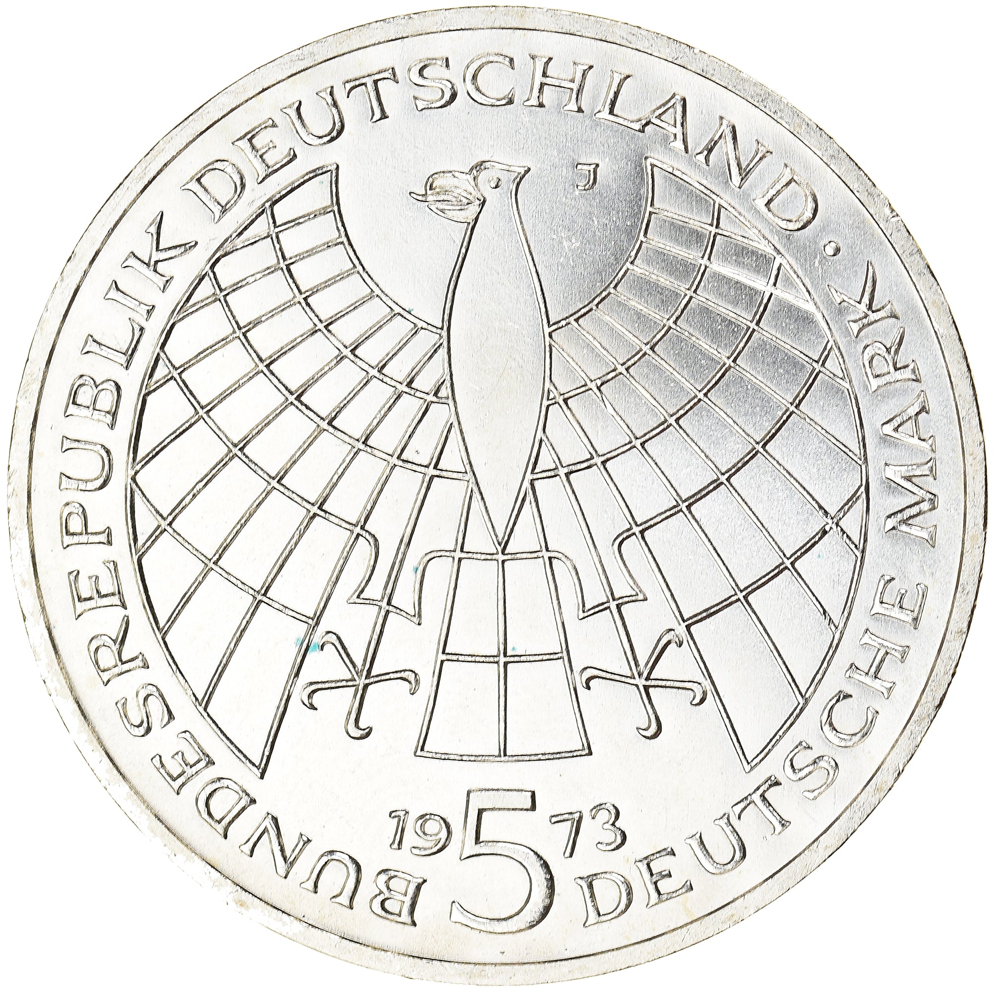 Coin, GERMANY - FEDERAL REPUBLIC, 5 Mark, 1973, Hamburg, Germany, AU(55-58)