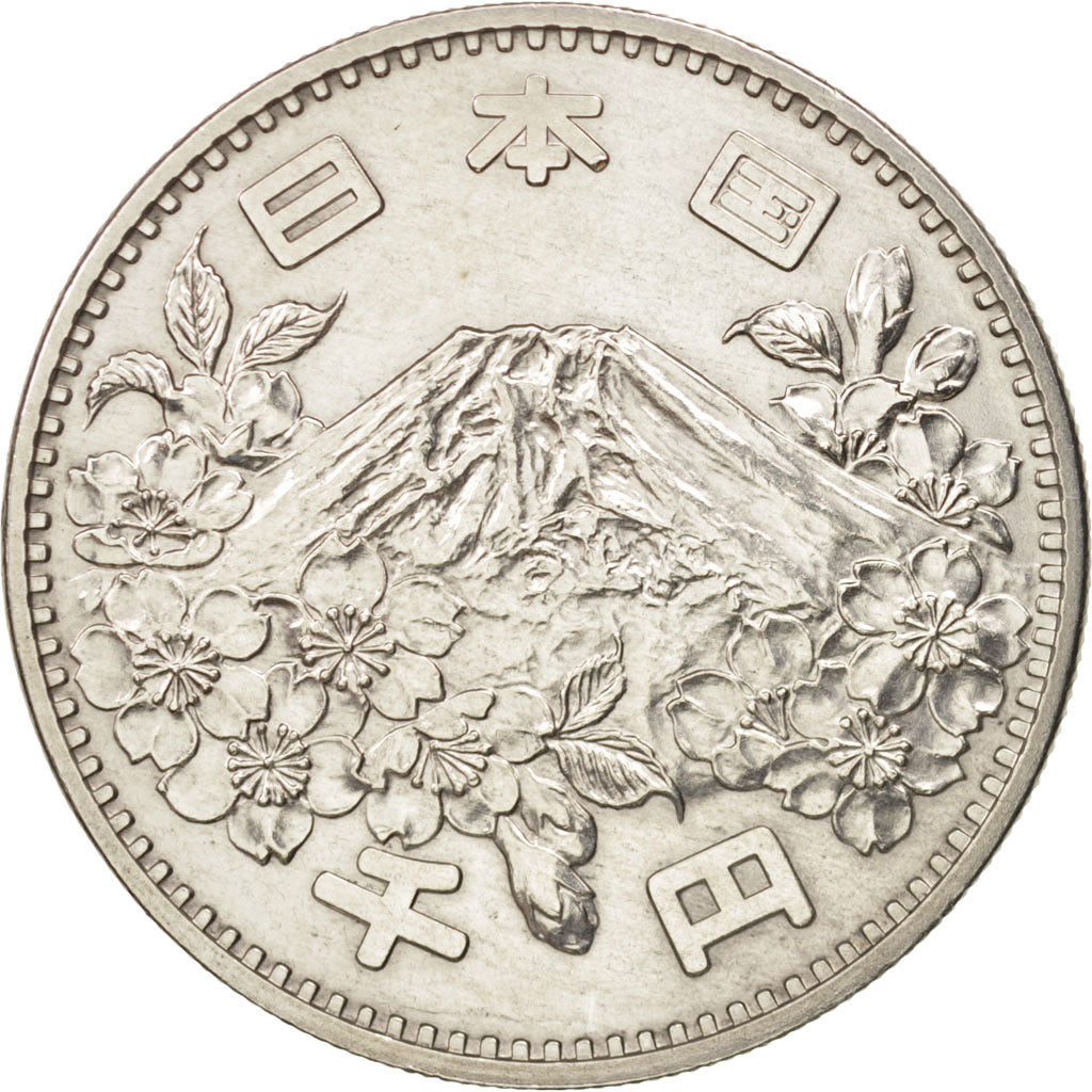 Coin, Japan, Hirohito, 1000 Yen, 1964, AU(50-53), Silver, KM:80