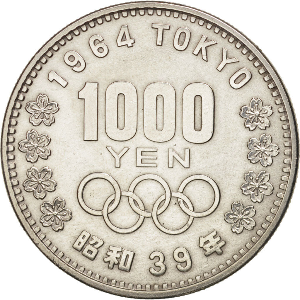 Coin, Japan, Hirohito, 1000 Yen, 1964, AU(50-53), Silver, KM:80