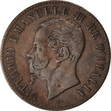 Coin, Italy, Vittorio Emanuele II, 2 Centesimi, 1862, Naples, VF(30-35), Copper