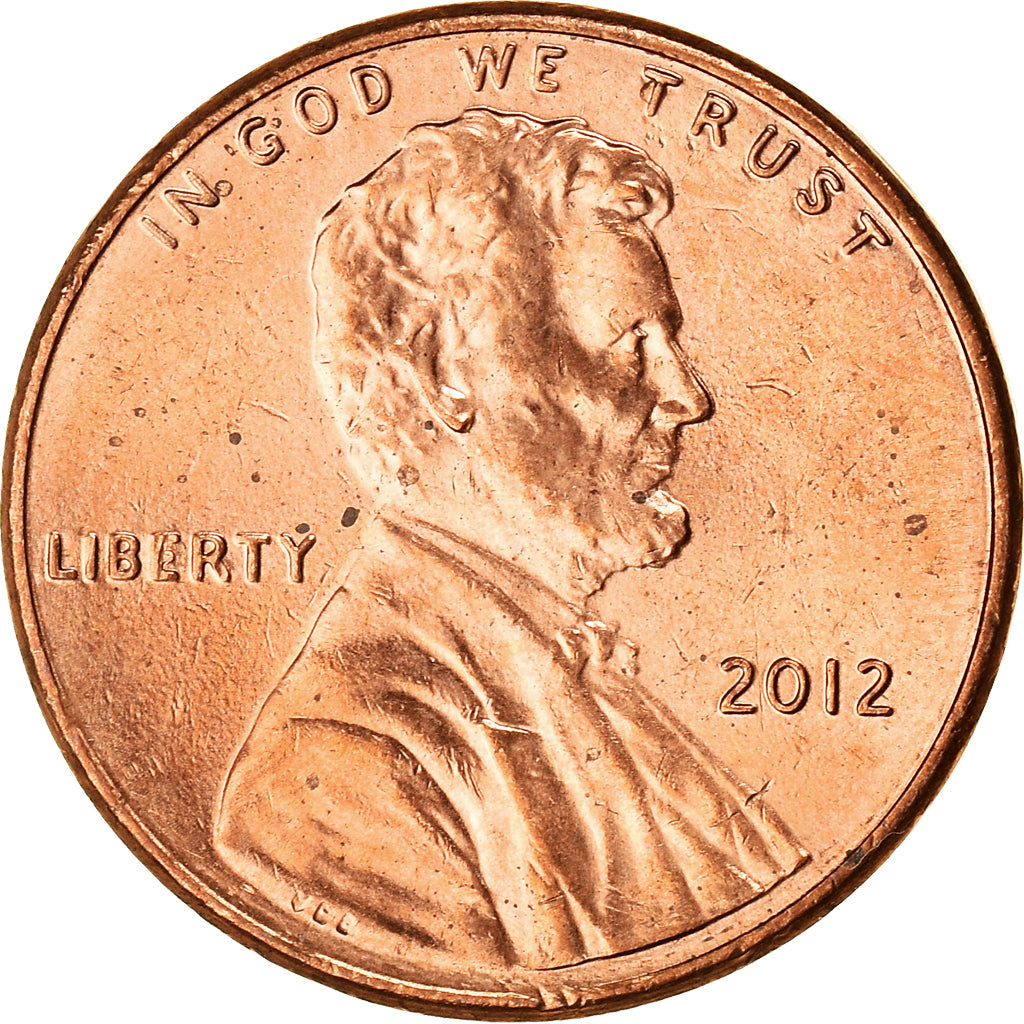 Coin, United States, Lincoln Cent, Cent, 2012, U.S. Mint, Philadelphie