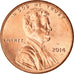Coin, United States, Cent, 2014, Philadelphia, EF(40-45), Copper Plated Zinc
