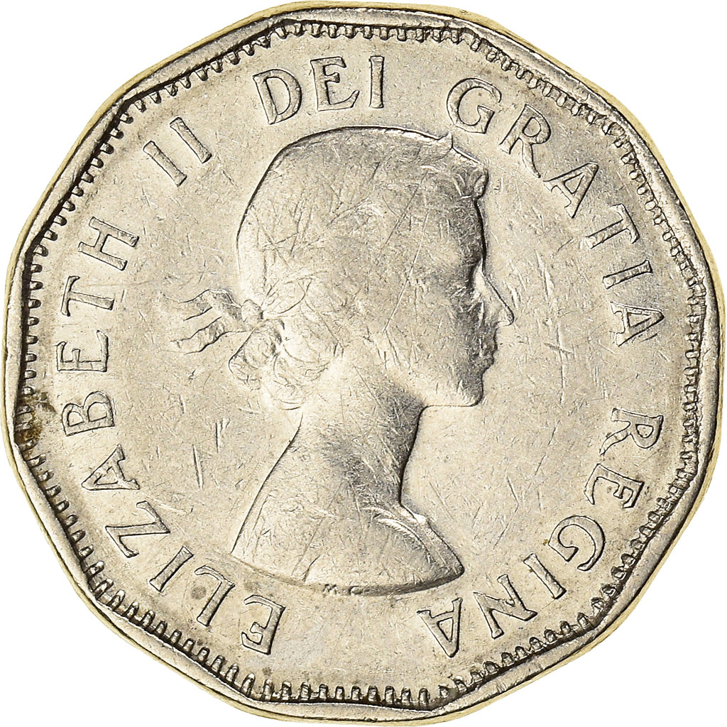 Moneda, Canadá, Elizabeth II, 5 Cents, 1961, Royal Canadian Mint, Ottawa, BC+