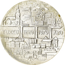 Moneta, Finlandia, 750th Anniversary of Turku, 25 Markkaa, 1979, BB, Argento