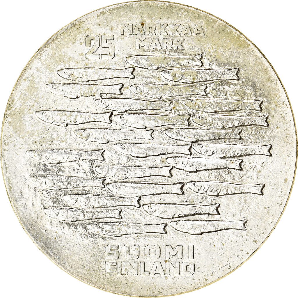 Moneta, Finlandia, 750th Anniversary of Turku, 25 Markkaa, 1979, BB, Argento