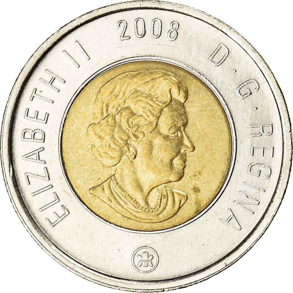 Moneta, Canada, Ours polaire, date en haut, 2 Dollars, 2008, Royal Canadian