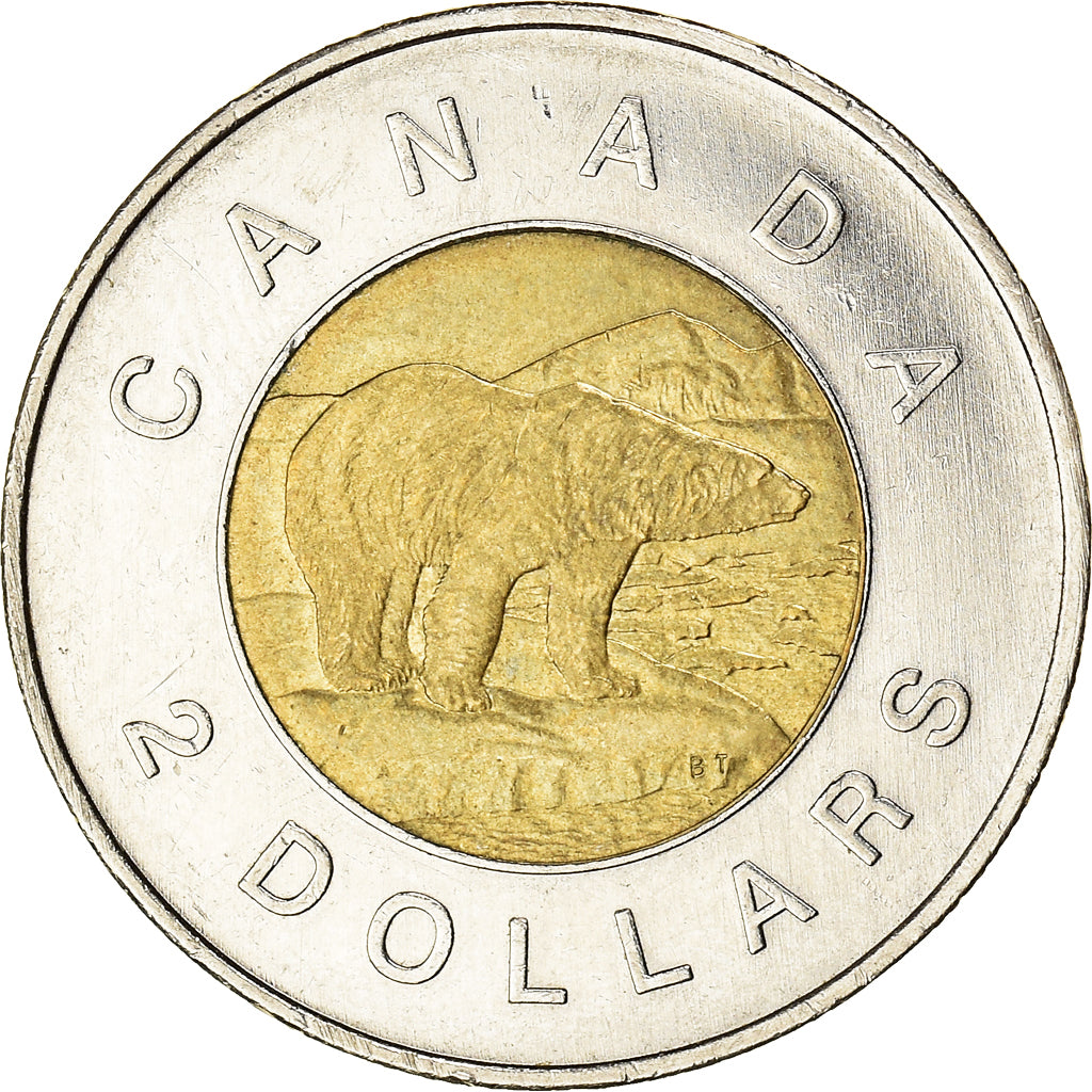 Moneta, Canada, Ours polaire, date en haut, 2 Dollars, 2008, Royal Canadian