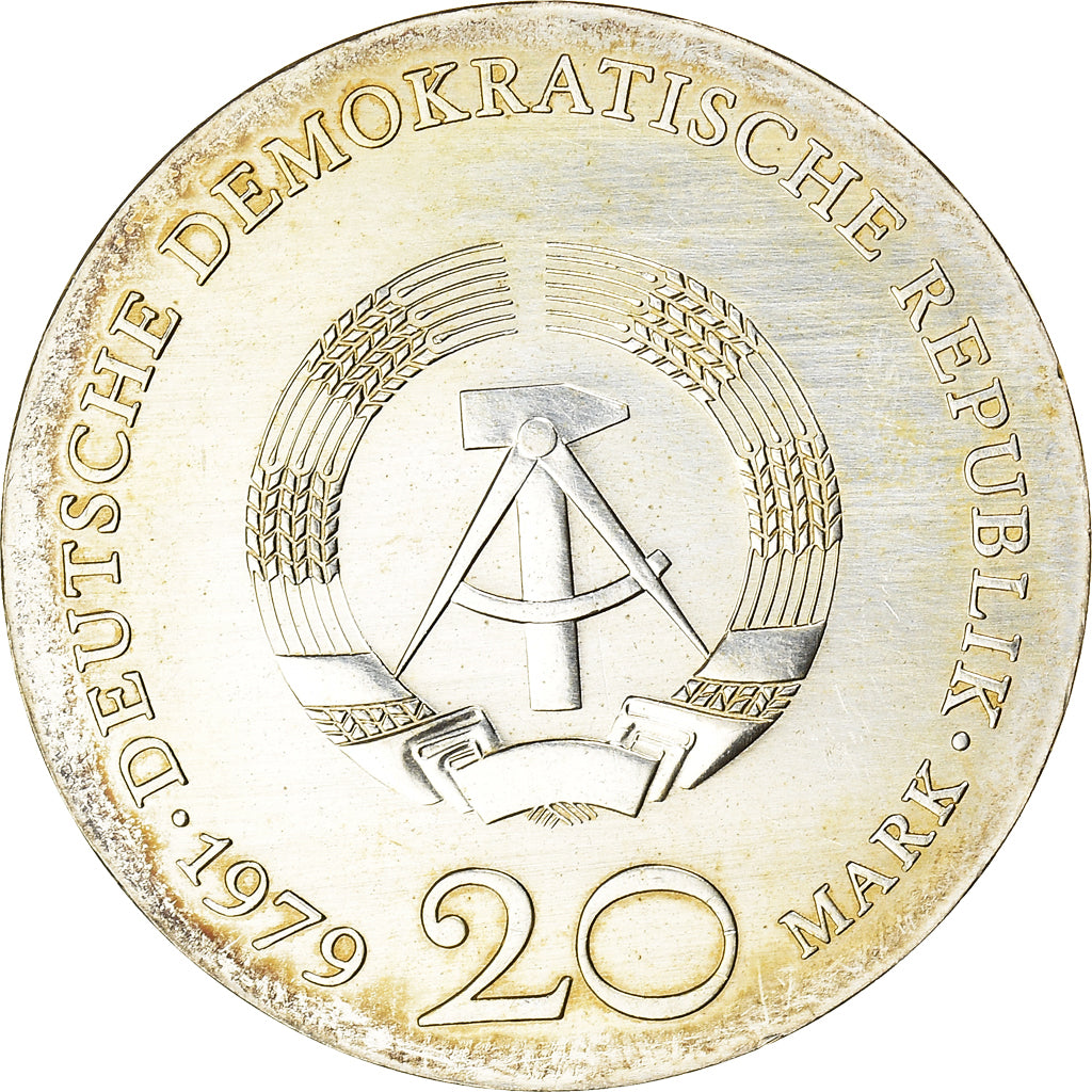 Moneta, REPUBBLICA DEMOCRATICA TEDESCA, 250th Anniversary - Birth of Gotthold