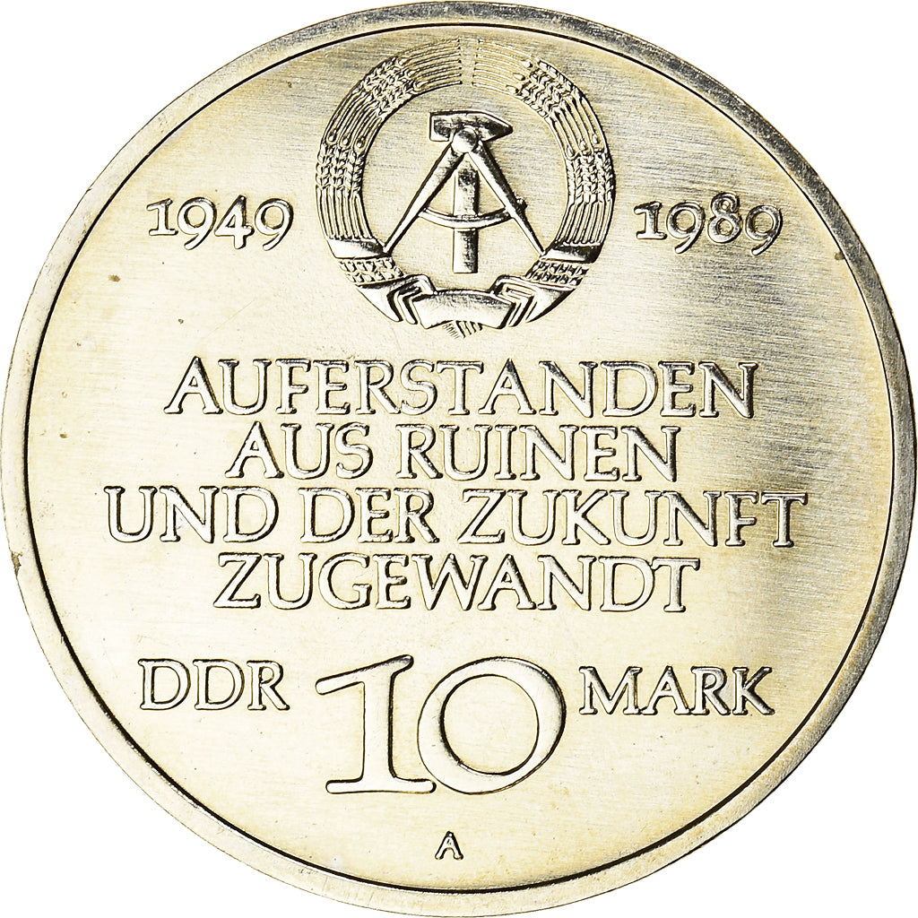 Coin, GERMAN-DEMOCRATIC REPUBLIC, 10 Mark, 1989, Berlin, MS(63)