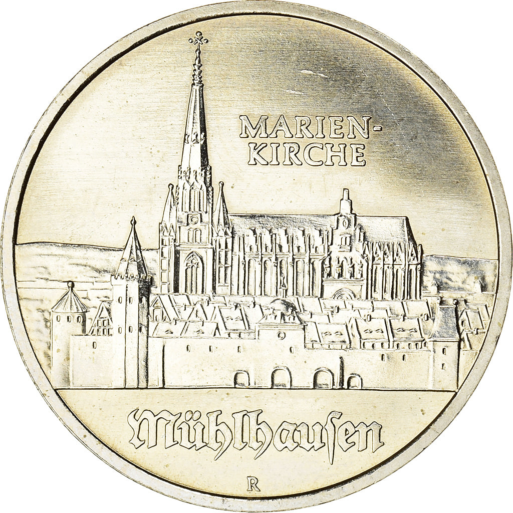 Coin, GERMAN-DEMOCRATIC REPUBLIC, Marien Kirche in M, 5 Mark, 1989, Berlin