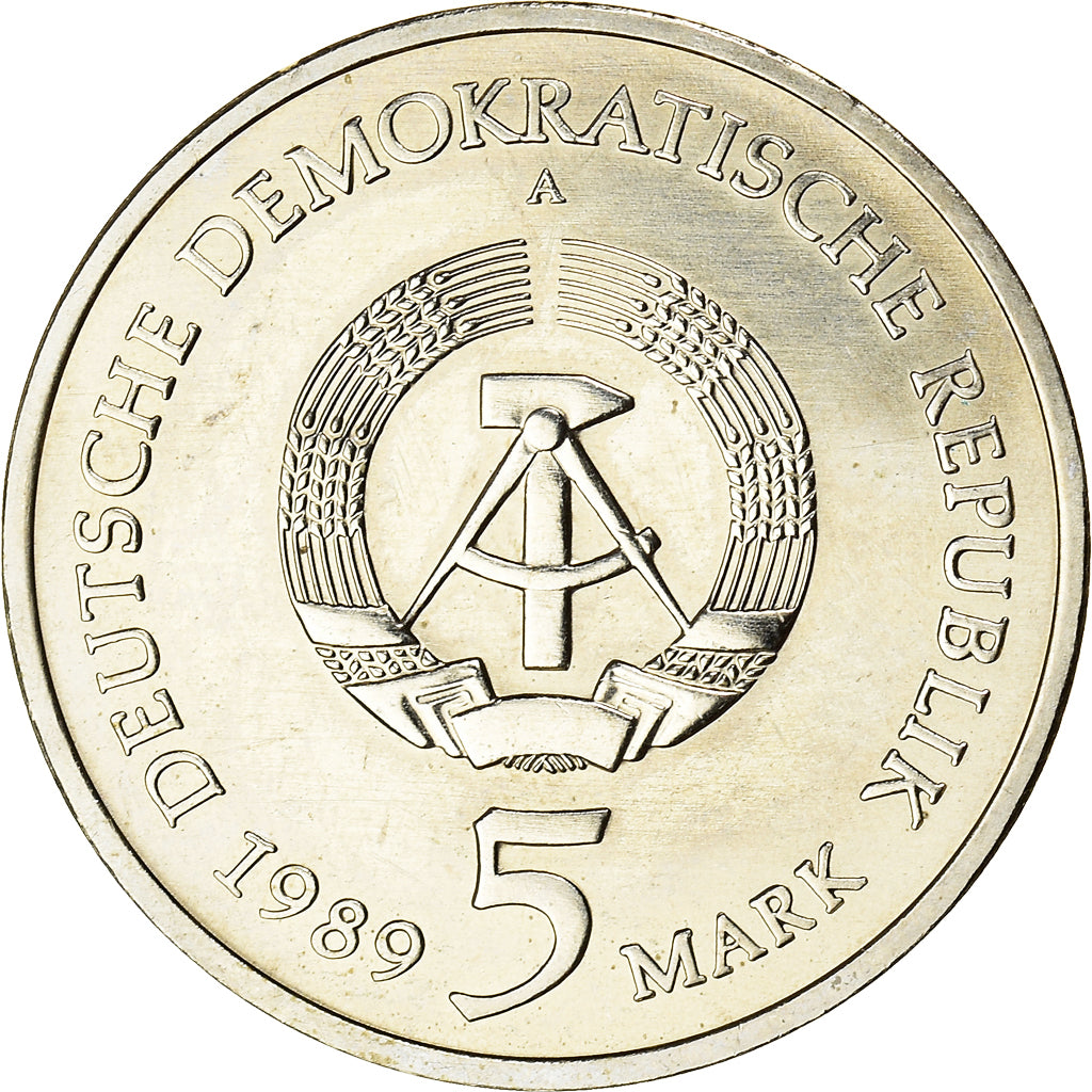 Coin, GERMAN-DEMOCRATIC REPUBLIC, Marien Kirche in M, 5 Mark, 1989, Berlin