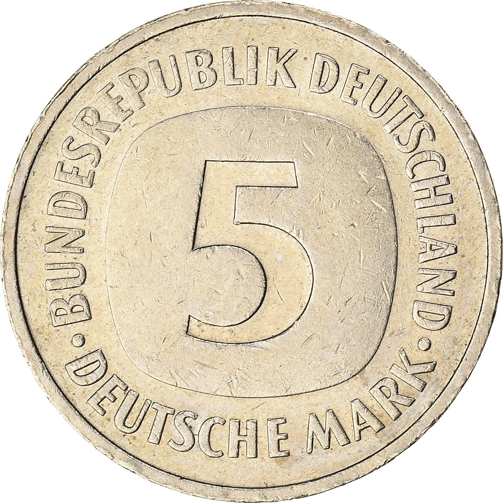 Coin, GERMANY - FEDERAL REPUBLIC, 5 Mark, 1985, Karlsruhe, VF(30-35)
