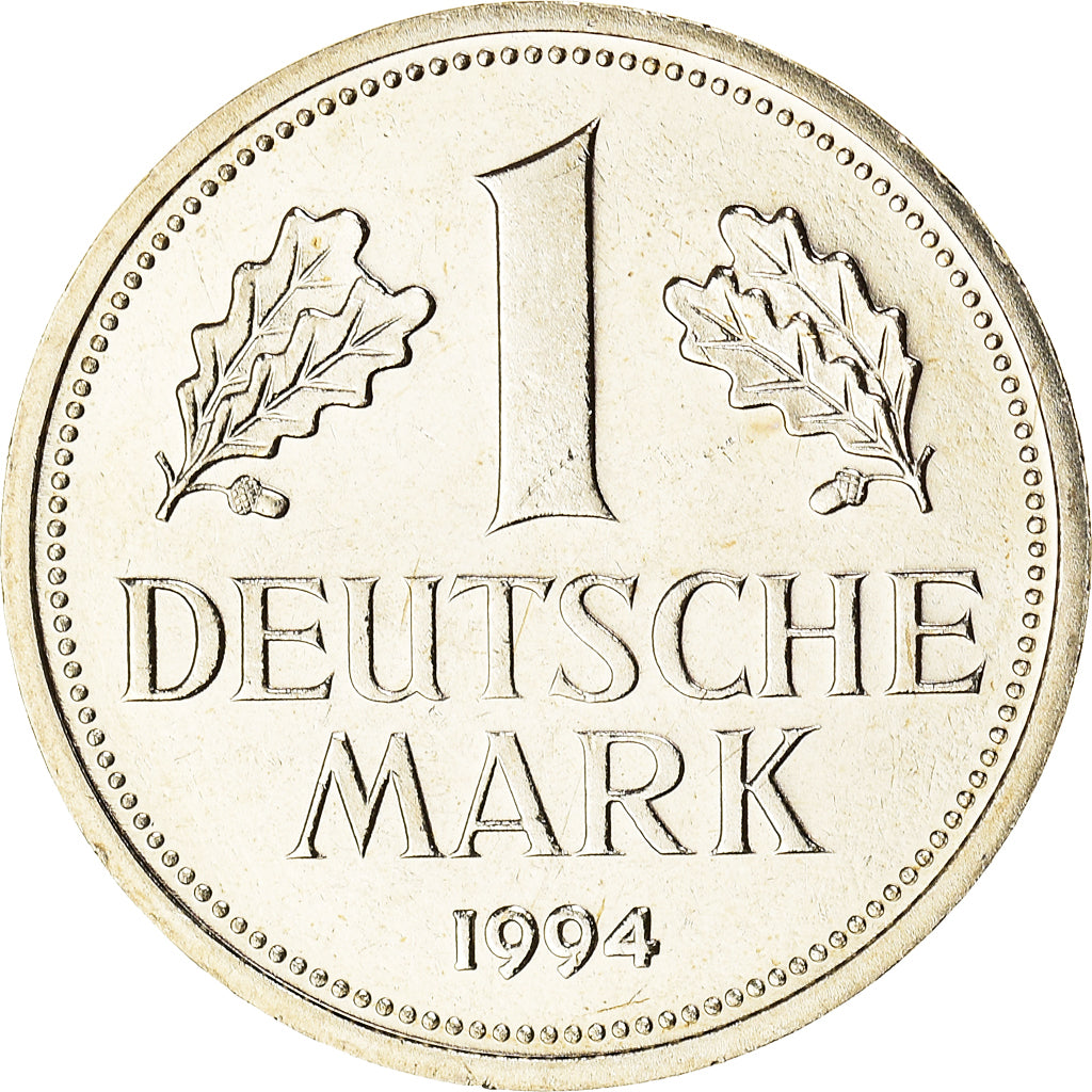 Coin, GERMANY - FEDERAL REPUBLIC, Mark, 1994, Munich, MS(63), Copper-nickel
