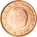 Belgium, Euro Cent, 2001, EF(40-45), Copper Plated Steel