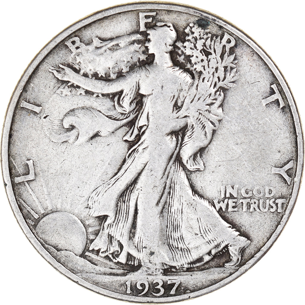 Monnaie, États-Unis, Walking Liberty Half Dollar, Half Dollar, 1937, U.S. Mint