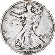 Monnaie, États-Unis, Walking Liberty Half Dollar, Half Dollar, 1937, U.S. Mint