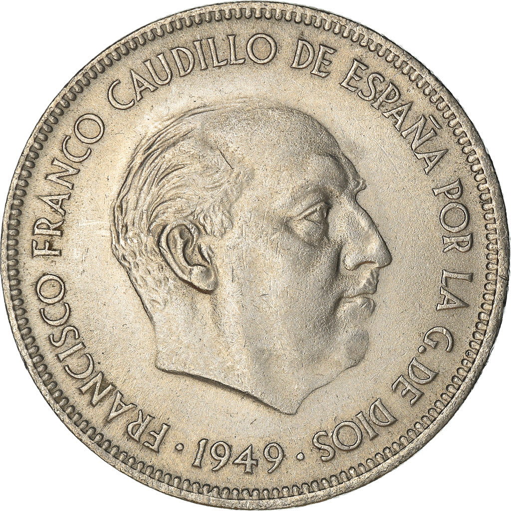 Monnaie, Espagne, Caudillo and regent, 5 Pesetas, 1950, SUP, Nickel, KM:778