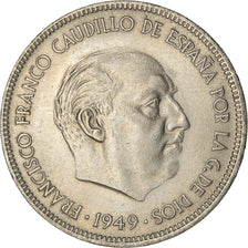 Monnaie, Espagne, Caudillo and regent, 5 Pesetas, 1950, SUP, Nickel, KM:778