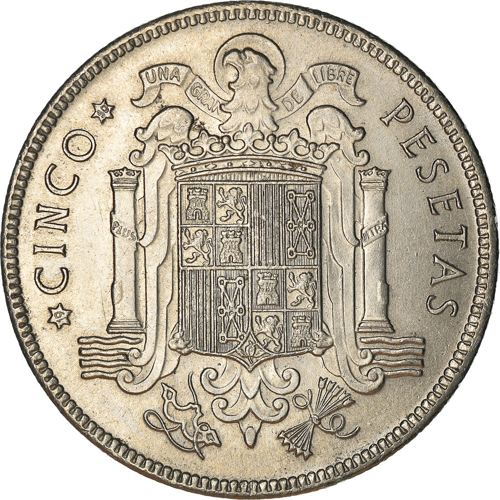 Monnaie, Espagne, Caudillo and regent, 5 Pesetas, 1950, SUP, Nickel, KM:778