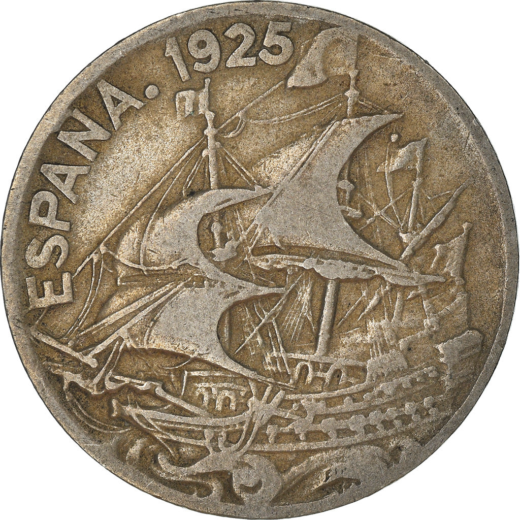 Coin, Spain, Alfonso XIII, 25 Centimos, 1925, Madrid, EF(40-45), Copper-nickel