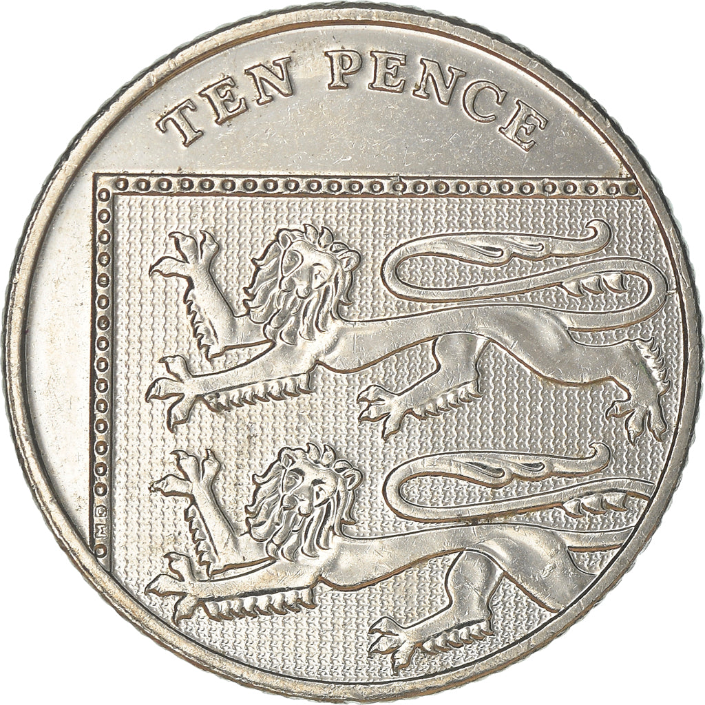 Coin, Great Britain, 10 Pence, 2014, EF(40-45), Copper-nickel