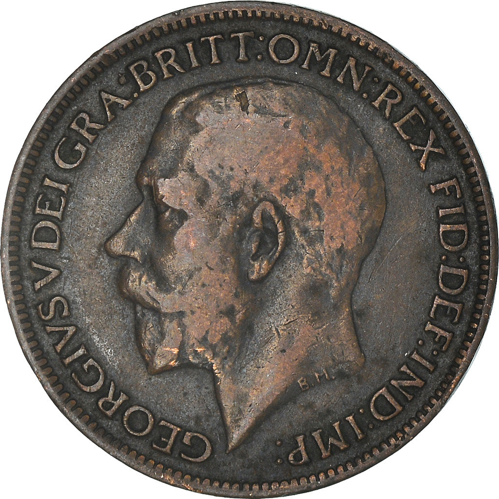 Coin, Great Britain, George V, Farthing, 1916, EF(40-45), Bronze, KM:808.1