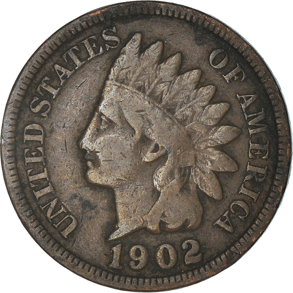 Coin, United States, Indian Head Cent, Cent, 1902, U.S. Mint, Philadelphia