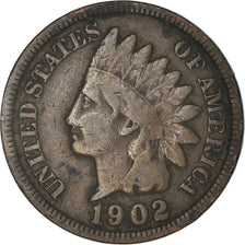 Coin, United States, Indian Head Cent, Cent, 1902, U.S. Mint, Philadelphia